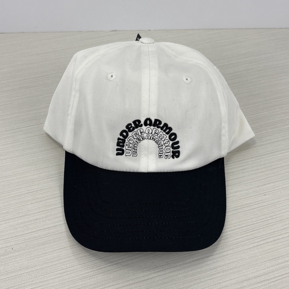 Under Armour Free Fit White Strapback Hat Cap Adjustable Womens One Size NWT